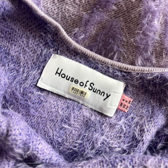 House of Sunny Purple Squiggle Midi Dress - Picture 7 of 8